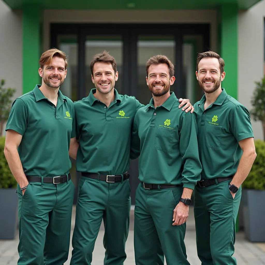 Team Kammerjäger Kleebach vor Firmengebäude